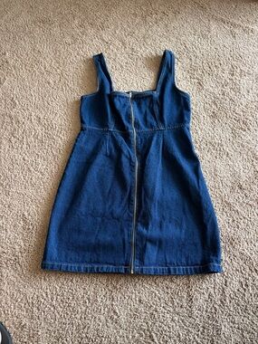 BDG Blue Denim Zip-Front Dress